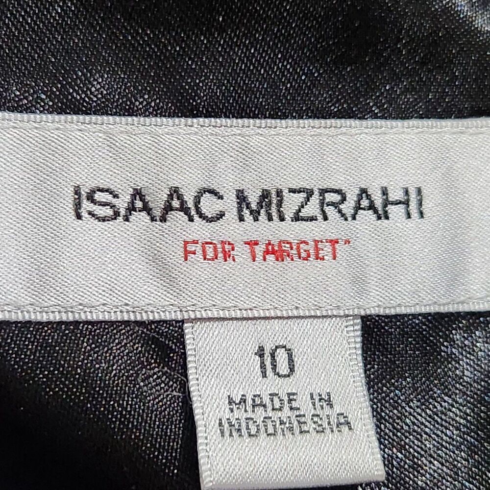 Isaac Mizrahi Sheath Dress Size 10 Black Sleeveless Lined Side Zip - Picture 8 of 13